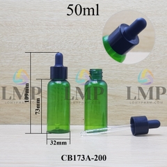Chai vai tròn nắp bóp khoen nhựa trơn 50ml