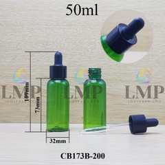 Chai vai tròn nắp bóp khoen nhựa trơn 50ml