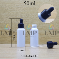 Chai vai tròn nắp bóp khoen nhựa trơn 50ml