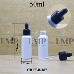 Chai vai tròn nắp bóp khoen nhựa trơn 50ml