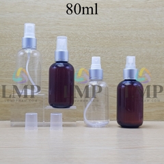 Chai vai tròn đầu phun sương xi 1 viền 80ml