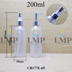 Chai 24g vai tròn vòi pump dài xi 200ml