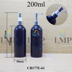 Chai 24g vai tròn vòi pump dài xi 200ml