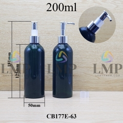 Chai 24g vai tròn vòi pump dài xi 200ml