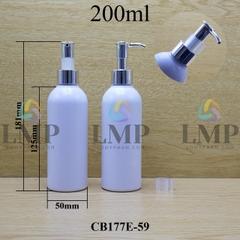 Chai 24g vai tròn vòi pump dài xi 200ml