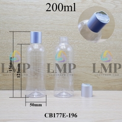 Chai 24g vai tròn nắp nhấn xi 200ml