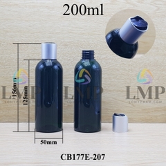 Chai 24g vai tròn nắp nhấn xi 200ml