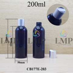 Chai 24g vai tròn nắp nhấn xi 200ml