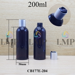 Chai 24g vai tròn nắp nhấn xi 200ml