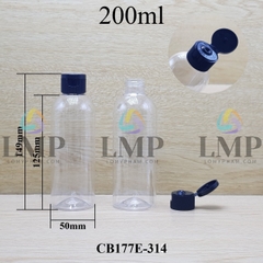 Chai 24g vai tròn nắp bật sọc 200ml