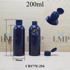 Chai 24g vai tròn nắp bật sọc 200ml