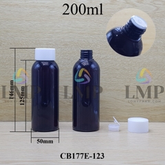 Chai 24g vai tròn nắp vặn tonner có núm 200ml