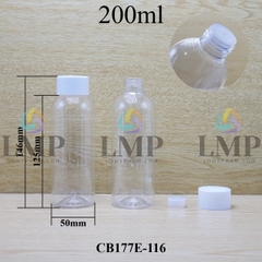 Chai 24g vai tròn nắp vặn tonner có núm 200ml