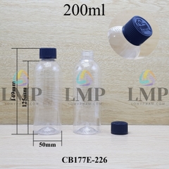 Chai 24g vai tròn nắp child resistant 200ml