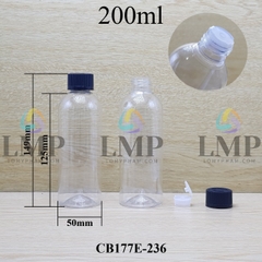 Chai 24g vai tròn nắp child resistant 200ml