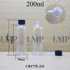 Chai 24g vai tròn nắp child resistant 200ml