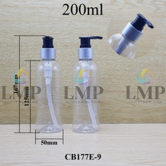 Chai 24g vai tròn vòi van xi 1 viền 200ml