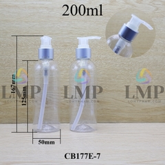 Chai 24g vai tròn vòi van xi 1 viền 200ml