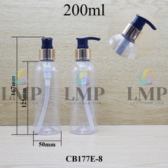 Chai 24g vai tròn vòi van xi 1 viền 200ml