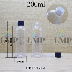 Chai 24g vai tròn nắp vặn sọc 200ml