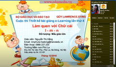 Video Bé học online - Bài giảng E-Learning Nhất Thành Phố: LQCC l - m - n