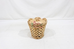 Eco-Friendly Water Hyacinth Basket – Handmade Basket with Lid & Plastic Pot Inside-SD20591A-2-2NA
