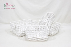 Ecofriendly Water Hyacinth Storage Basket Handmade by Artex Dong Thap-SD10872A-4WH