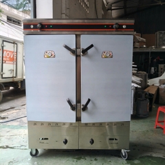 JINYUE - Tủ Nấu Cơm 2 Chức Năng 24 Khay (Điện+Gas)(Có đồng hồ)