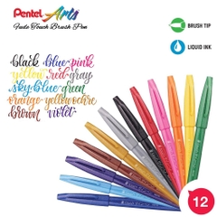 BÚT PENTEL FUDE TOUCH BRUSH SIGN PEN - ORIGINAL COLORS