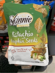 Bánh Skinnie Biscotti 100g Pistachio Pumpkin Seeds