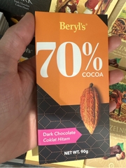 Sô cô la Beryls 90g No Add Sugar Dark 70%