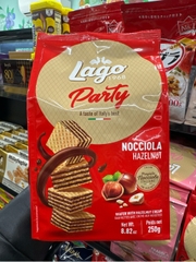 Bánh xốp kem vị hạt phỉ Gastone lago Party wafers Nocciola 250g