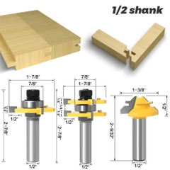 Bộ 3 mũi goi ghép góc 45 độ , mũi soi chữ T 3 răng ghép ván sàn