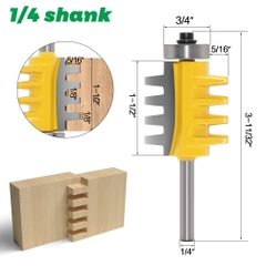 Mũi phay gỗ cắt cạnh tỉa họa tiết ghép mộng răng lược cao cấp