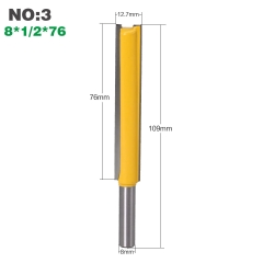 Bộ 3 mũi phay thẳng cốt 8mm