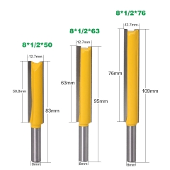 Bộ 3 mũi phay thẳng cốt 8mm