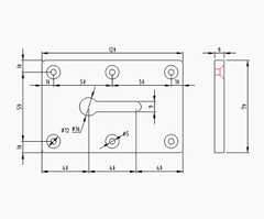 Tấm cố định đục lỗ, tấm cố định công cụ thợ mộc