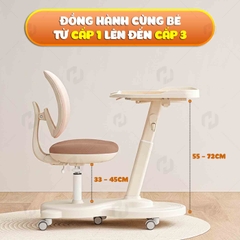 Bộ bàn học liền ghế chống gù T74