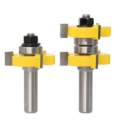 Bộ 2 mũi phay, dao phay cắt rãnh chữ T 3 lưỡi cốt 12.7mm