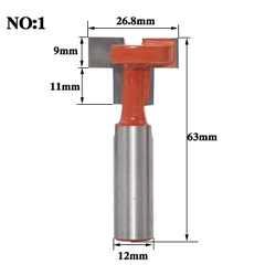 Mũi Soi Tấm Rãnh Gỗ Thanh Nhôm Chữ T cốt 12mm