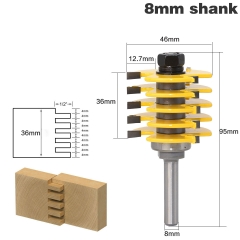 Mũi phay gỗ ghép mộng răng lược , ghép ván sàn cao cấp cốt 8mm