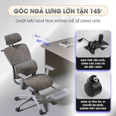 Ghế Văn Phòng Ergonomic 919 Full lưới – Tựa Lưng Chuẩn S-Curve, Ngồi Lâu Không Mỏi