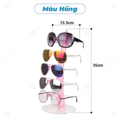 Giá trưng bày kính mắt bằng nhựa 988 - kệ trưng bày kính PVC - 5 tầng