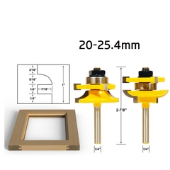 Bộ 3 mũi phay ghép mộng tủ bếp, cánh cửa, bo góc tròn cốt 6.35mm