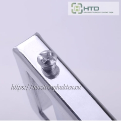 Cốc đỡ thanh hộp inox vuông gài ray đôi