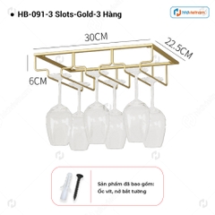 Giá treo rượu kèm treo ly HB-091