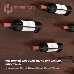 Giá treo chai rượu vang trưng bày  D20S10CM | Kệ rượu treo tường