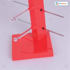 Giá nhựa PVC trưng bày mắt kính có thanh đỡ bằng inox để bàn - 5 Tầng đơn