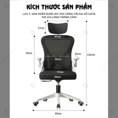 Ghế văn phòng giá rẻ HTD-V1, Vải lưới tựa đầu 3D thoáng khí, tăng giảm chiều cao linh hoạt
