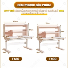 Bàn học tăng giảm chiều cao HTDkids T100